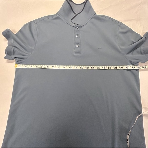 Michael Kors Polo Shirt Mens Size L Short Sleeve Logo Preppy Classic Blue - Picture 6 of 10